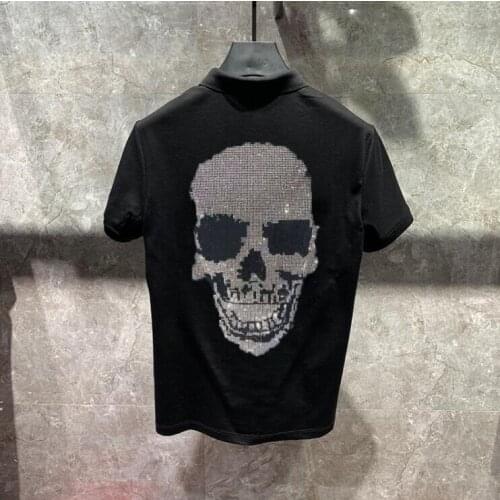 Short Sleeve tops Casual Hot drill Color clothes summer male Diamond stone Polo Shirt Brands Male