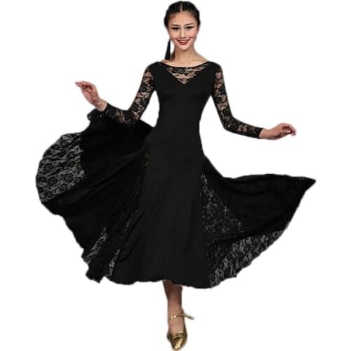 Modern ballroom dresses competition lace ballroom dance costumes practice dress for women