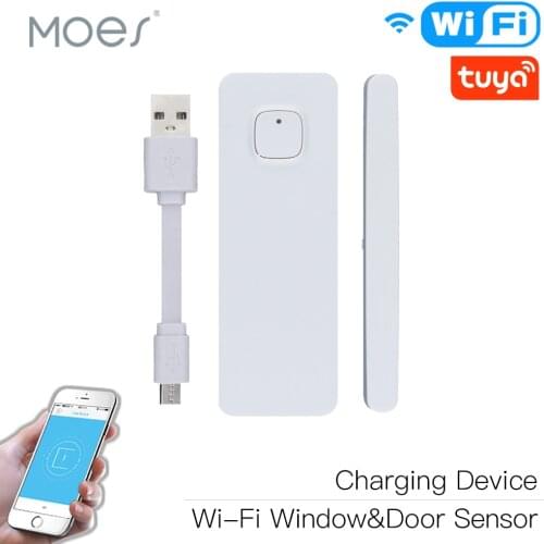 WiFi Smart Door/Window Sensor APP Notification Alerts Home Alarm Security Detector, Compatible With Alexa Google Home