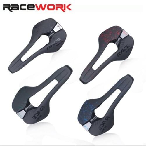 RACEWORK Bike Saddle Training Grade Man Road TT Triathlon Light MTB Bicycle Cushion Open Mountain Bike Seat
