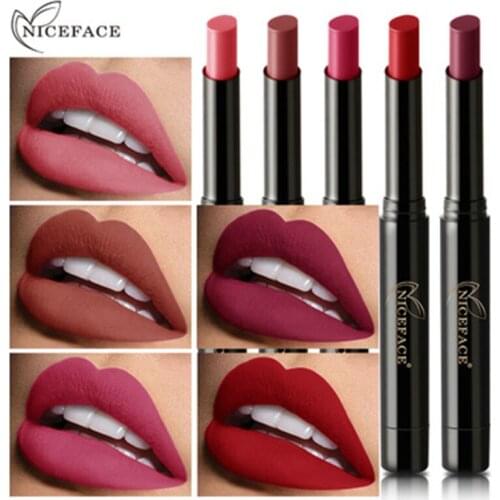 NiceFace 16Pcs/Set Waterproof Matte Lipstick Pencil Makeup Kit Long-lasting Without Fading Professional Lips Pigment Cosmetics