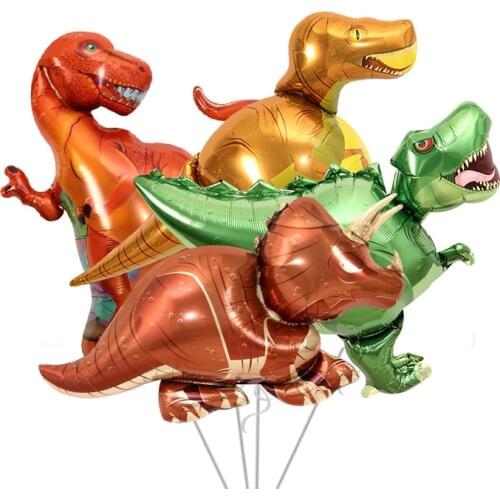 Dinosaur Balloon Jungle Safari Roar Ballon Jurassic World Rawr Baloon Happy Birthday Party Decor Kids Boy Dino Balon Tyrannosaur