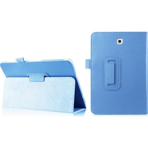 100pcs) DHL 2-Folder Litchi Flip Stand Leather Skin Pouch Case Funda Cover For Samsung Galaxy Tab S2 8.0 SM-T710 T715 T710