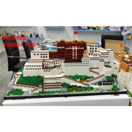 10000pcs+ China architecture Bricks Tibet Lama Holy Land Potala Palace model building blocks micro particles educational toys