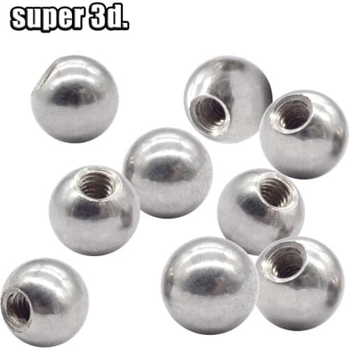 9/16pcs/lot 3D printer reprap Delta Kossel K800 Steel ball / reprap M4 dedicated drilling & Tapping Neck Finish ball