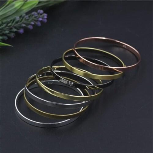 5 Pieces 6 Colors Cuff Bangle Vintage Simple Plain Jewelry Bangles for Women