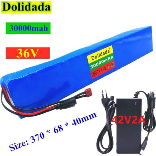 2020 new high power 36V battery 10S4P 30Ah 18650 battery pack 800W 42V 30000mAh for Ebike electric bicycle with BMS+charger