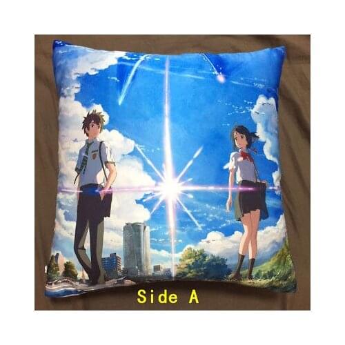 Suef Anime manga Kimi no Na Wa Your Name Anime two sided Pillow Cushion Case Cover 036