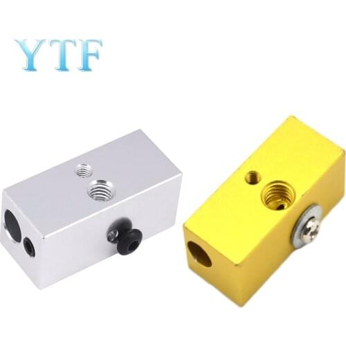 Double Heater Blocks 2 in 1 out Multi Color Part For Extrusion 3D Printers Parts 1.75mm Filament Fixed Heating Heat Aluminum