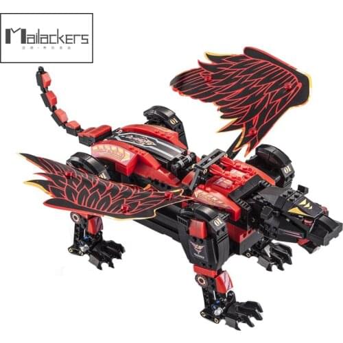 Mailackers Jurassic Dinosaur Electric Tiger Building Blocks Dinosaur Dragon Model Bricks Toys For Children