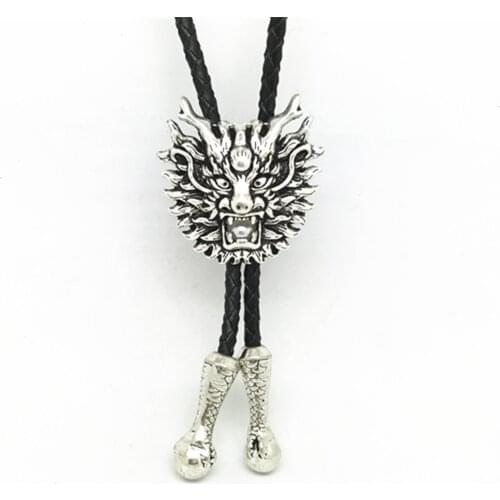 Cowboy personality Poirot Silver Dragon tie tie Silver Dragon flight vintage clothing accessories