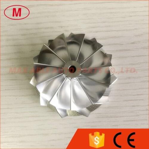 K04 50.39/60.00mm 11+0 blades turbo aluminum 2618/milling/billet compressor wheel