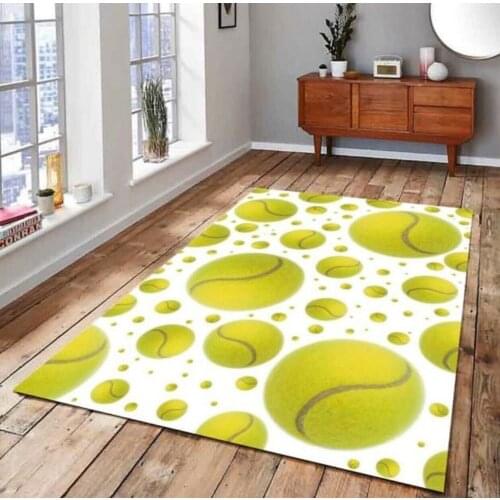 Baseball Ball Patterned Carpet ,Non Slip Floor Carpet,Teens Carpet,Turkish Rug