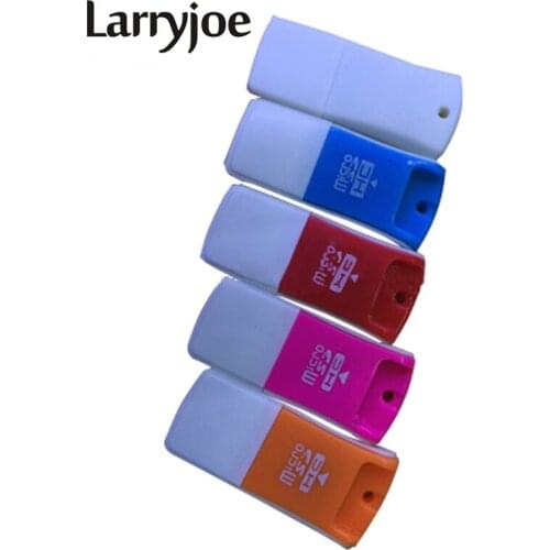 Larryjoe Newest Speed 2.0 Mini Micro SD T-Flash TF M2 USB Memory Card Reader Plastic USB Card Mini MFor Micro SD