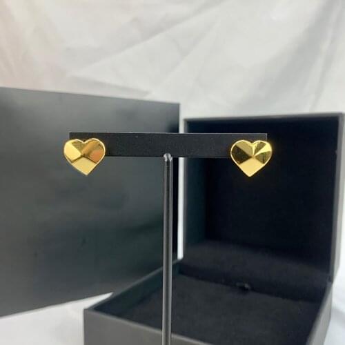 Hot New Brands Yellow Gold Color Fashion Jewelery Woman Heart Circle Earrings Geisha Dream Party High Quality Gold Color Jewelry