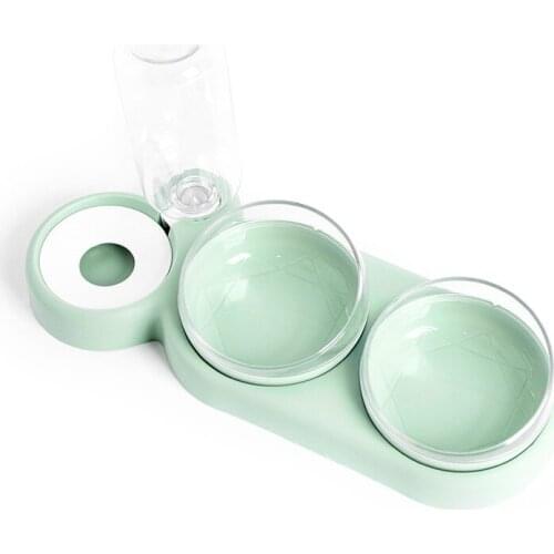 Dog bowl cat bowl double bowl automatic drinking water anti-overturning dog bowl cat water bowl rice bowl pet supplies