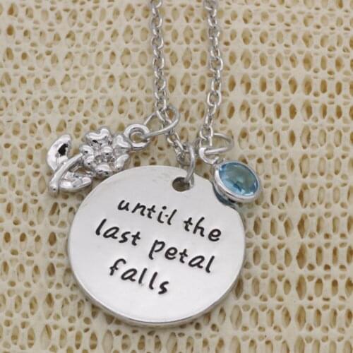 Fashion gift Necklace flower until the last petal falls crystal Alloy Necklace Chains Jewerly For Women N2036