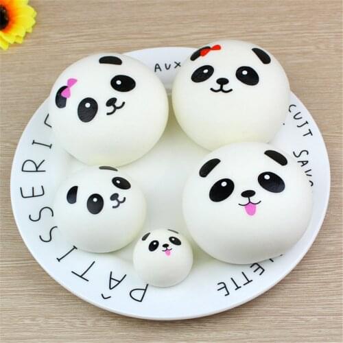 Squishy Panda Steamed Bun Squeeze Toy Sensory Stress Relief Toy Vent Ball Soft Rebound Foaming Decompression Toys Brinquedos