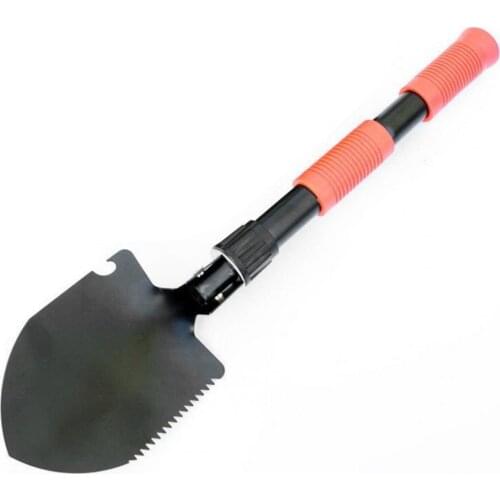 Outdoor Travel Camping Climbing Portable Folding Multifunction Carbon Steel Shovel Spade Trowel Saw Bottle Opener Garden Tool
