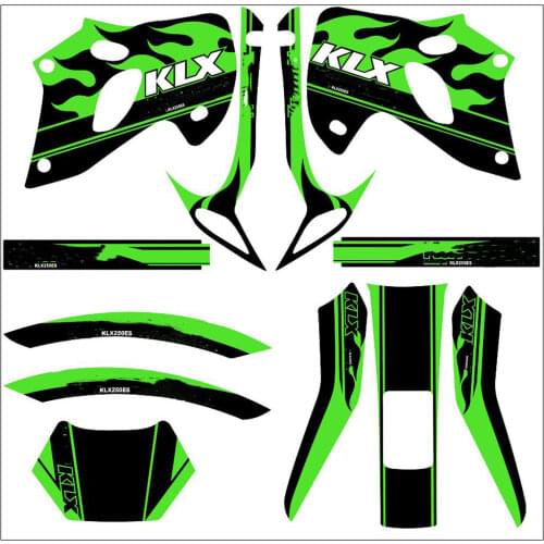 For KAWASAKI KLX250 KLX 250 1993 1994 1995 1996 1997 KLX 300 KLX300 Motocross Team 3M STICKERS GRAPHICS BACKGROUNDS DECALS kits