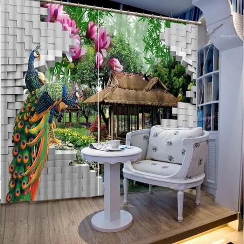 NoEnName_Null 3D Printing Curtains Beautiful Curtains full Shade Bedroom Living Room Curtains CL-027
