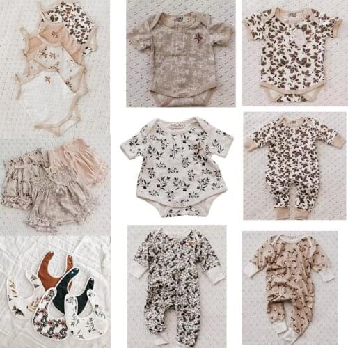 Baby Girls Ropmers 2021 New Piper Brand Cute Infant Boy Girl Jumpsuits Printed Cotton Toddler Bodysuit Newborn Cotton Clothes