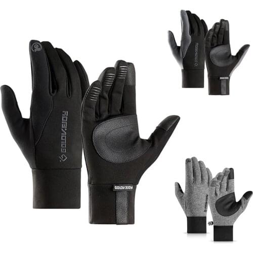 Winter Warm Waterproof Touch Screen Gloves Mens Outdoor Motorcycle Gloves Sports Fishing Thick Cycling Non-slip Windproof Women