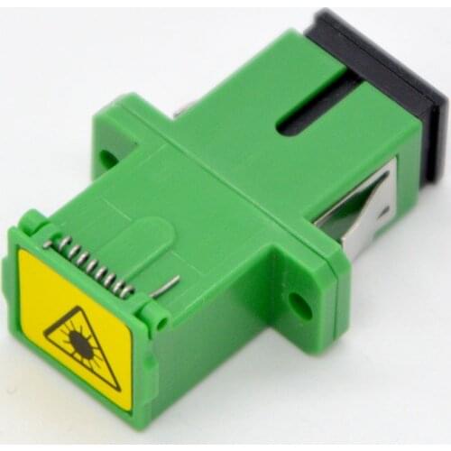 Hot Sell100pcs NEW Optic Fiber Connector Adapter SC APC Fiber Flange Coupler Adapter With Ear,Dust Cover Free Shipping to Brazil