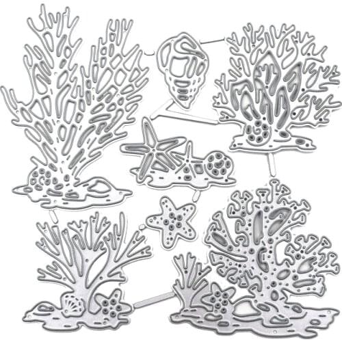 Beach Coral Scenery Carbon Steel Cutting Dies DIY Scrapbooking Photo Album Embossing Paper Cards Making Stencil Decorative