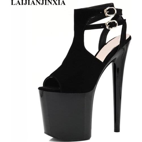 New Hot Night Club Party Shoes 20cm Stiletto High Heel Dancing Sandals Women Dress Summer Pole Dance Shoes