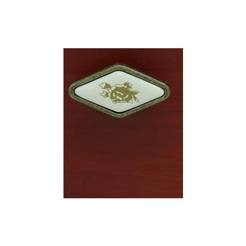 Rural ceramic furniture knobs bronze dawer shoe cabinet pull knob 16mm antique brass dresser cupbord door handles