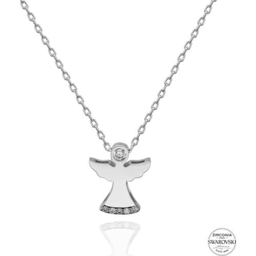 Silver 925 Sterling Swarovski Zirconia Stone Fairy Necklace