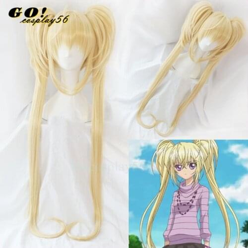Shugo Chara ! Party ! Women Cosplay Wig Tsukiyomi Utau Long Ponytails Dokki Doki Pucchi Puchi Synthetic Hair Cosplay