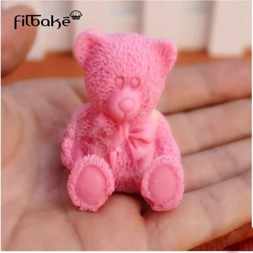 FILBAKE Teddy Bear Boy Shape Silicone Fondant Mold Cake Soap Mold Mould Handmade Soap 3D DIY Cake Decorating Baking Tools