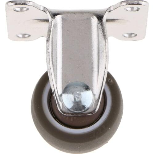 Heavy Duty Rubber Castor Trolley Wheel Industrial Caster Fixed Plate 1' 1.25" 1.5" 2" fit speakers cabinets stands amps Castor