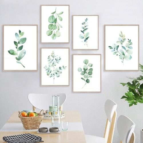 Green Leaf Herb Basil Oregano Sage Plant Wall Art Canvas Painting Nordic Posters And Prints Wall Pictures For Living Room Decor