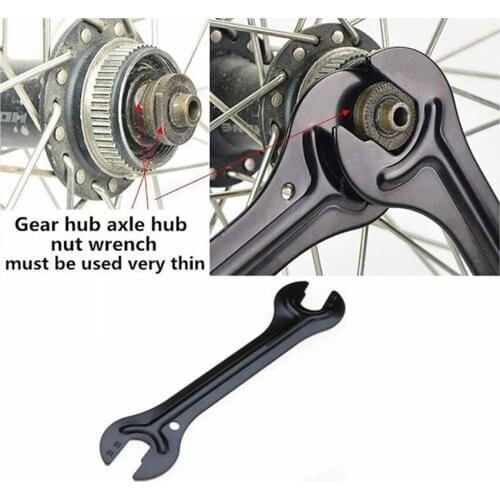 Carbon Steel Mountain Bike Cycle Pedal Headset Hub Cone Hex Wrench Repair Tool Head Open End Axle Spanner Bicycle Repair Tool