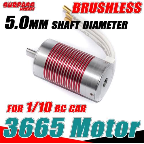 SURPASS HOBBY 3665 Brushless Motor 5.0mm Shaft Waterproof 3100KV 2600KV for 1/10 RC Car Truck Model Traxxas HSP WLtoys Racing