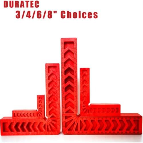 DURATEC 90 Degree Right Angle Clamp L-Square Holder Ruler Clamping Squares Woodworking Tools Uares Woodworking Tools 3" 4" 6" 8"