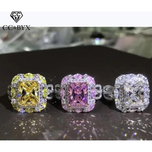 CC Vintage Jewelry Rings For Women Colorful Cubic Zirconia Elegant Ring Bridal Wedding Engagement Bijoux Drop Shipping CC3104
