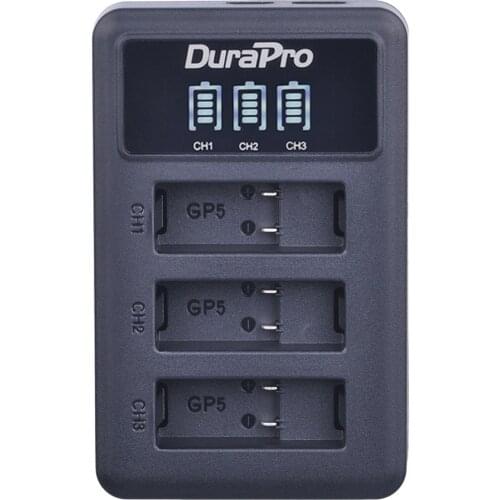 1pc LED Display 3-Channel USB Charger with Type-C and Micro Charging Port for AHDBT-501 AHDBT 501 AHDBT501 Gopro Hero 5 Camera