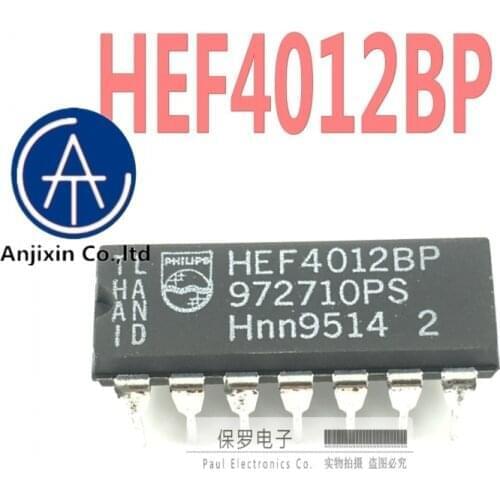 10pcs 100% orginal new real stock HEF4012BP HEF4012 DIP-14 Dual 4-input NAND gate