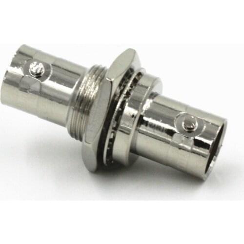 100PCS new BNC female to BNC female nut bulkhead series RF coaxial connector high quality copper adapter wholesale