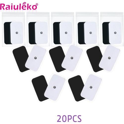 20PCS 5x9cm Electrode Pads Patch For Acupuncture Therapy Machine Body Massager Slimming Patch Electrical Muscle Stimulator 3.5mm