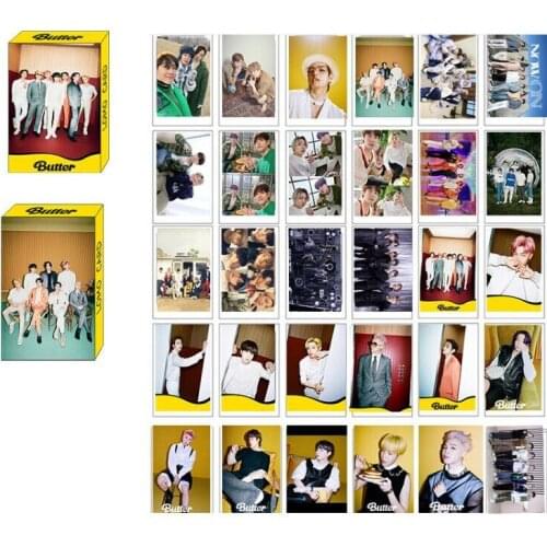 30pcs Kpop Bangtan Boys New Album BUTTER Lomo Small Card Set All Styles Collective Blessing Favorites Photocard