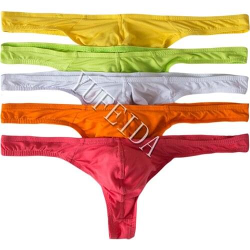 5PCS/LOT Mens Modal Underwear G-Strings & Thongs Modal Men Solid String Shorts Underwear Jockstrap Underpants for Men