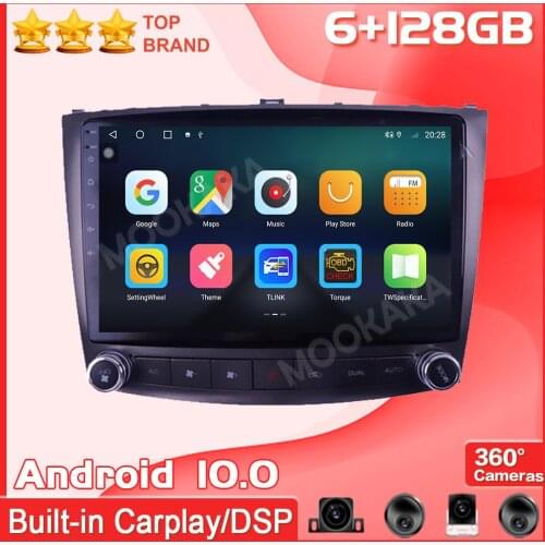 6+128GB Android 10 For Lexus IS250 300 2006-2012 Radio GPS Navigation Multimedia Player Radio Tape Auto Stereo Headunit Carplay