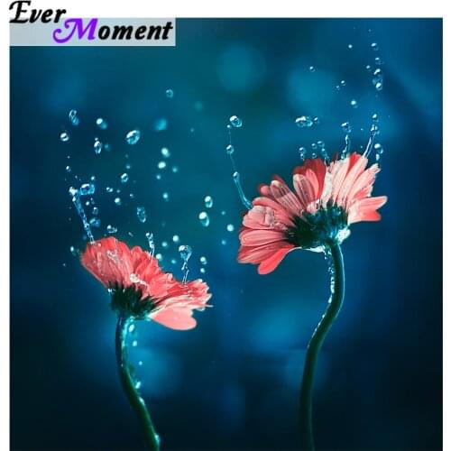 Ever Moment Diamond Painting Full Flower Water 5D Diamond Embroidery Painting Mosaic Kit Needlework Art Wall Painting ASF833