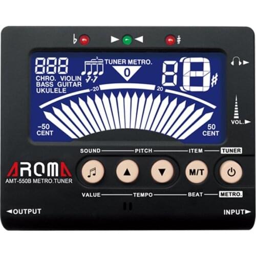 AROMA AT-550BDigital Metronome-Tuner Large-screen for Chromatic Guitar Ukulele Bass Violin Musical Instruments free shipping