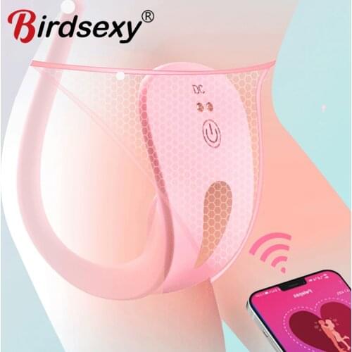 Bluetooth Butterfly Wearable Dildo Vibrator for Women Wireless APP Remote Control Vibrating Panties Sex toys for Couple Sex Shop